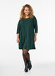Short A-line dress with 3/4 sleeves, Green, Model image number 1