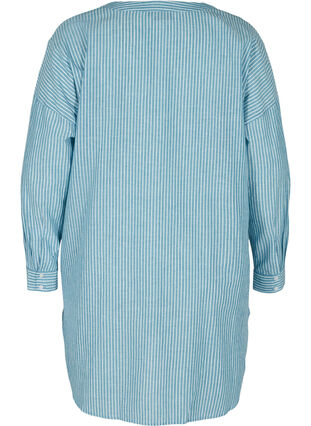 Striped shirt in 100% cotton, Blue Stripe, Packshot image number 1