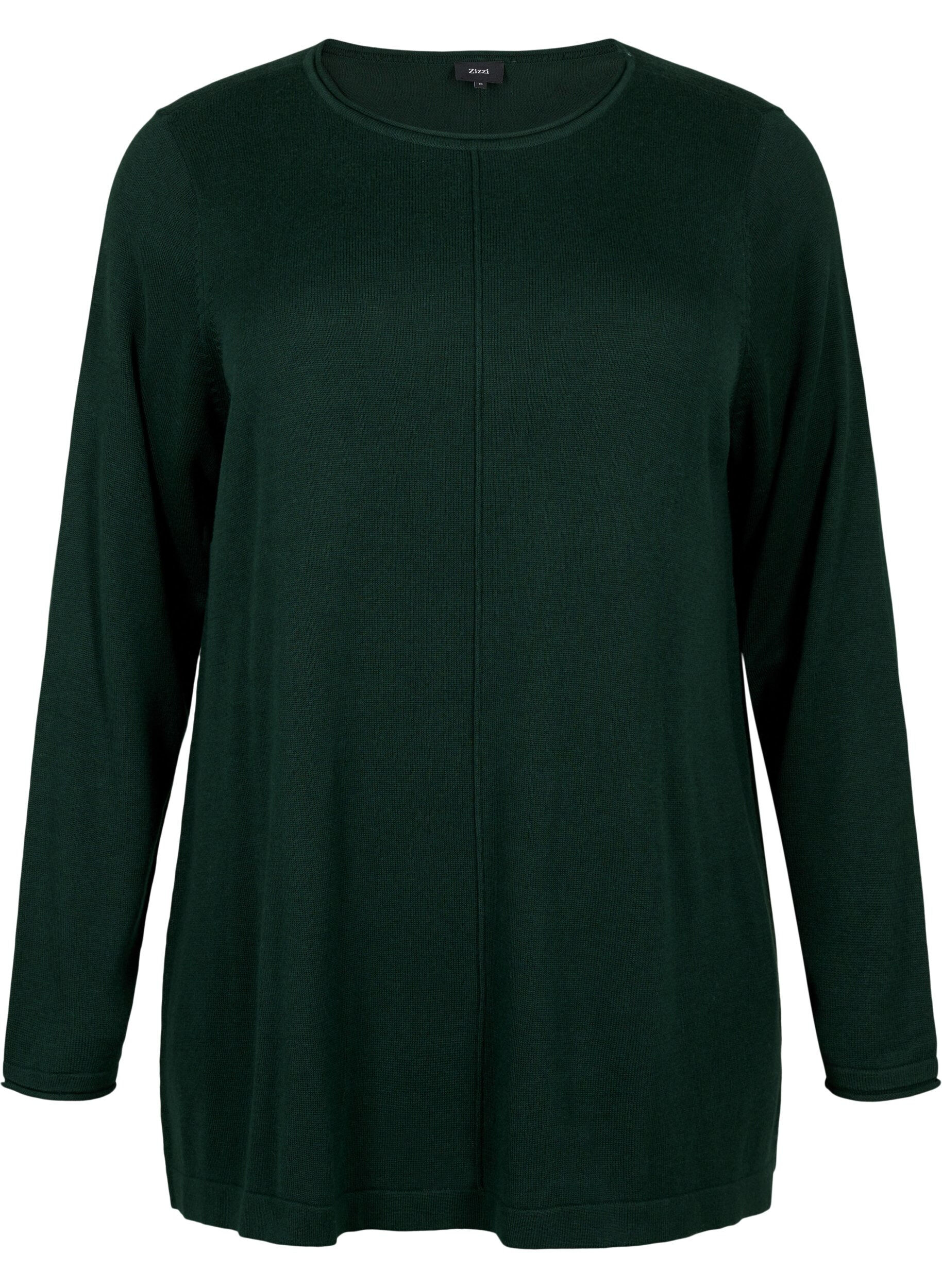 Knitted blouse in cotton-viscose blend