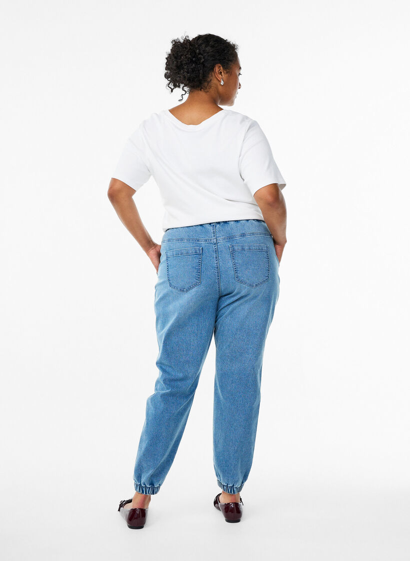 Denim joggers with pockets, Light Blue, Model image number 2