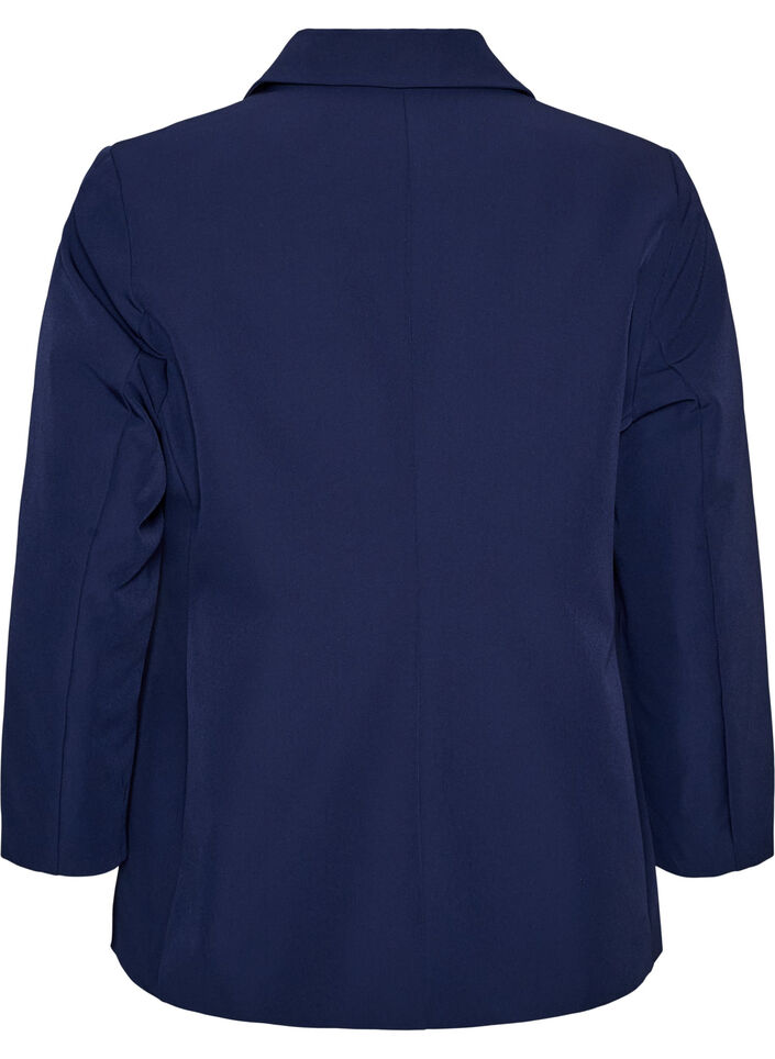 Classic blazer with button fastening, Blue, Packshot image number 1