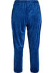 Velour trousers with embossed pattern, Blue, Packshot image number 1