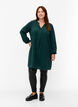 Long-sleeved V-neck dress, Scarab, Model image number 2
