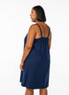 Knee-length strap dress in organic cotton, Blue, Model image number 2