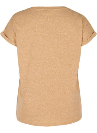 Marled cotton t-shirt, BuckthornBrownMel. , Packshot image number 1