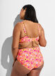 Bikini top with underwire and pattern, Orange, Model image number 2