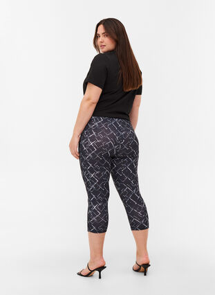 3/4-length leggings with print, Grey Graphic AOP, Model image number 1