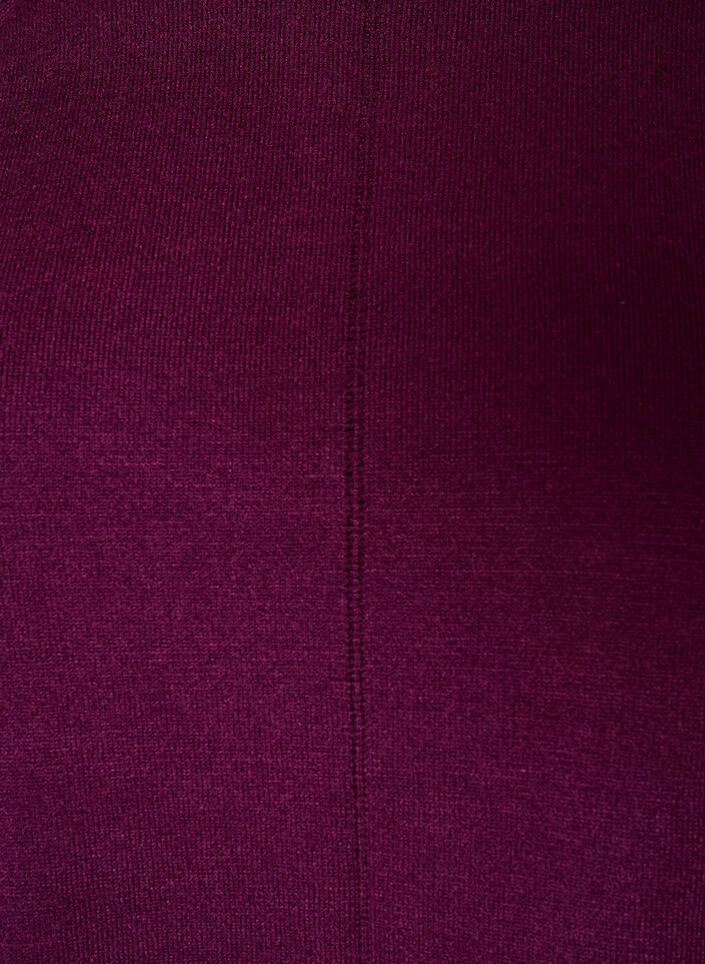 Knitted blouse with round neck and knitted pattern, Red, Packshot image number 2