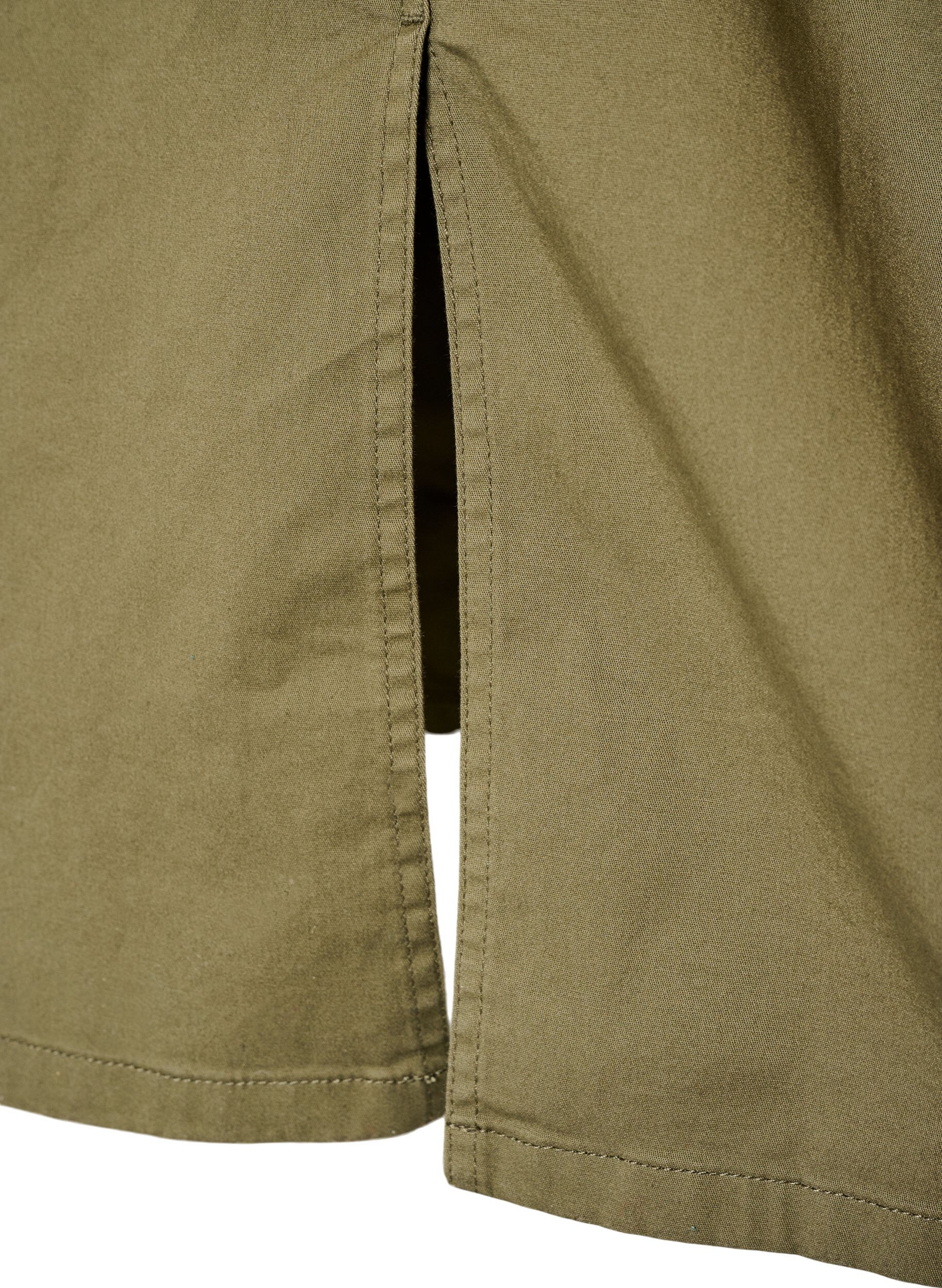 ZizzifashionCotton cargo skirt with a back slit, Green, Packshot image number 4