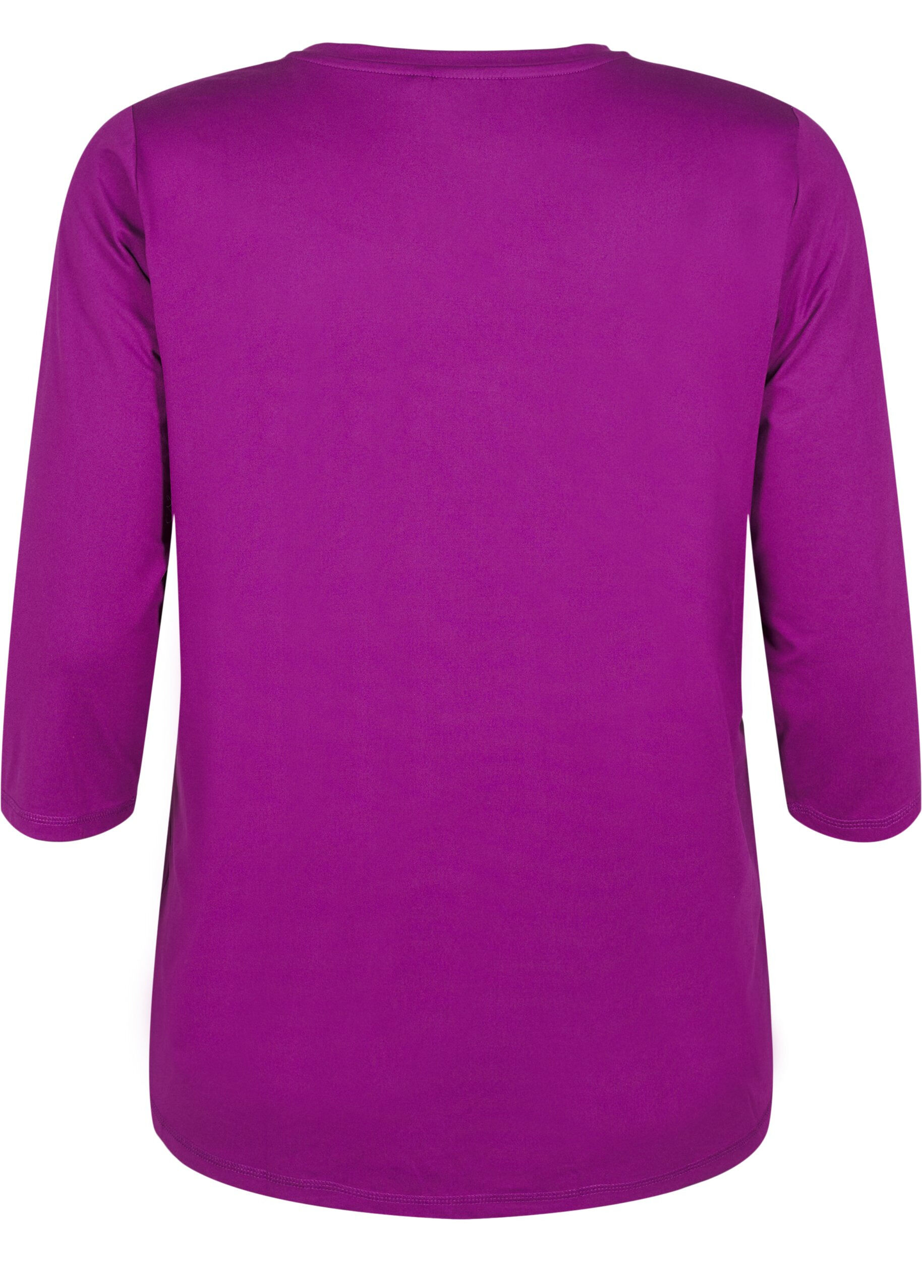 Zizzifashion Workout top with 3/4 sleeves, Purple, Packshot image number 1
