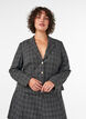 Short blazer with a checked pattern, Dark Grey, Model image number 0