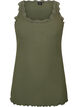 Top with lace trim, Green, Packshot image number 0