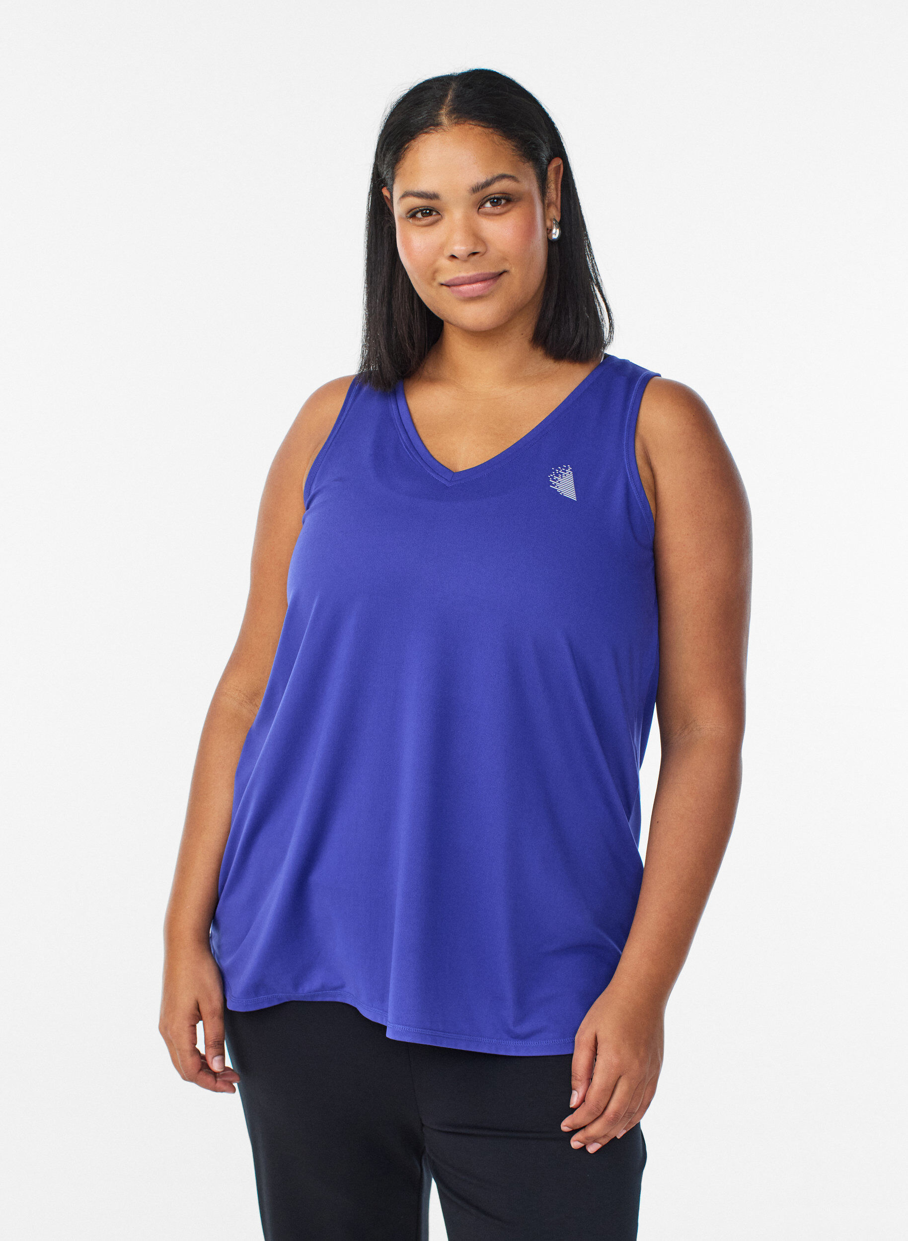 Zizzifashion Workout top with v-neck, Purple, Model image number 0