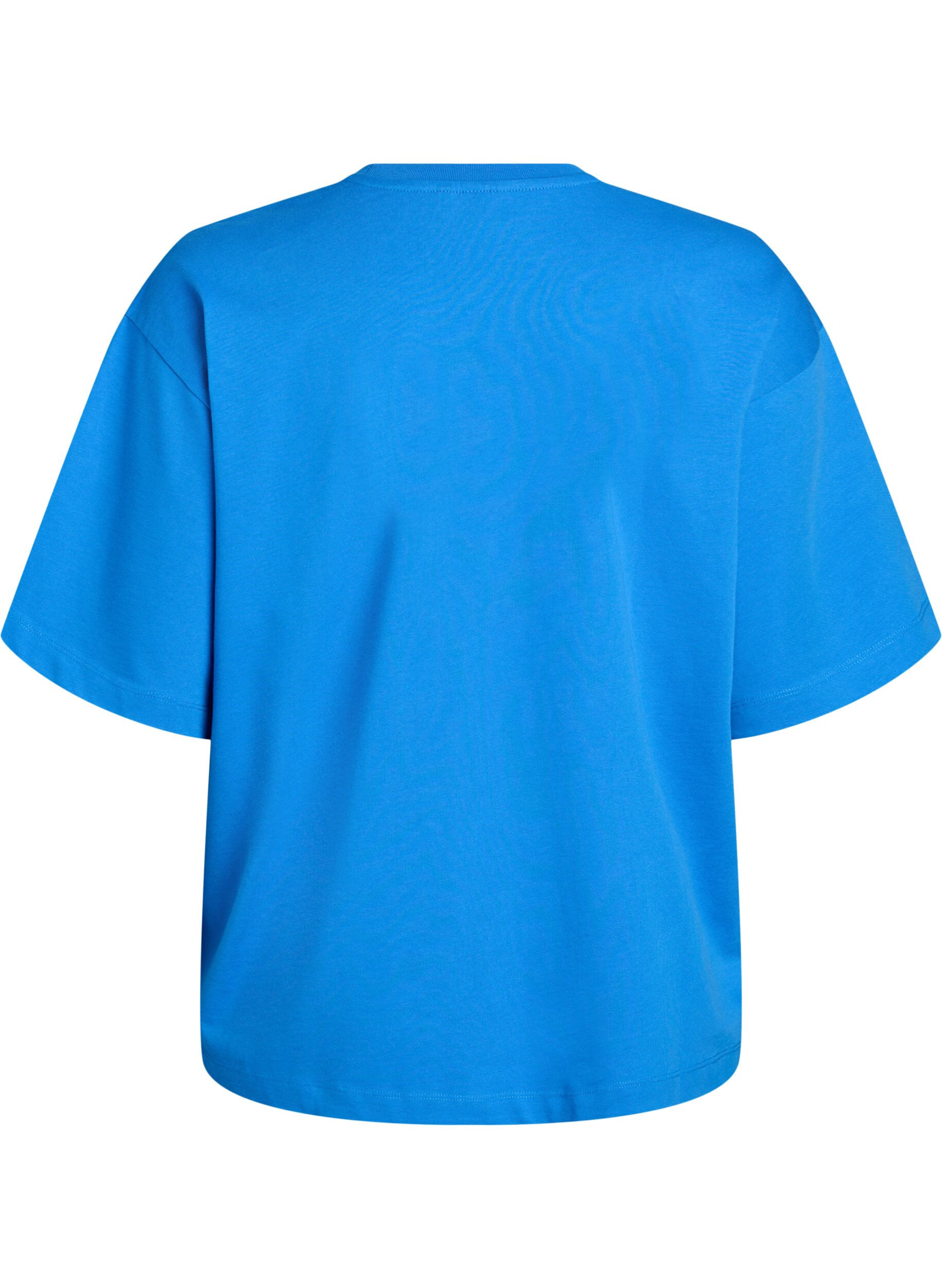 Zizzifashion Oversized T-shirt with half sleeves, Blue, Packshot image number 1