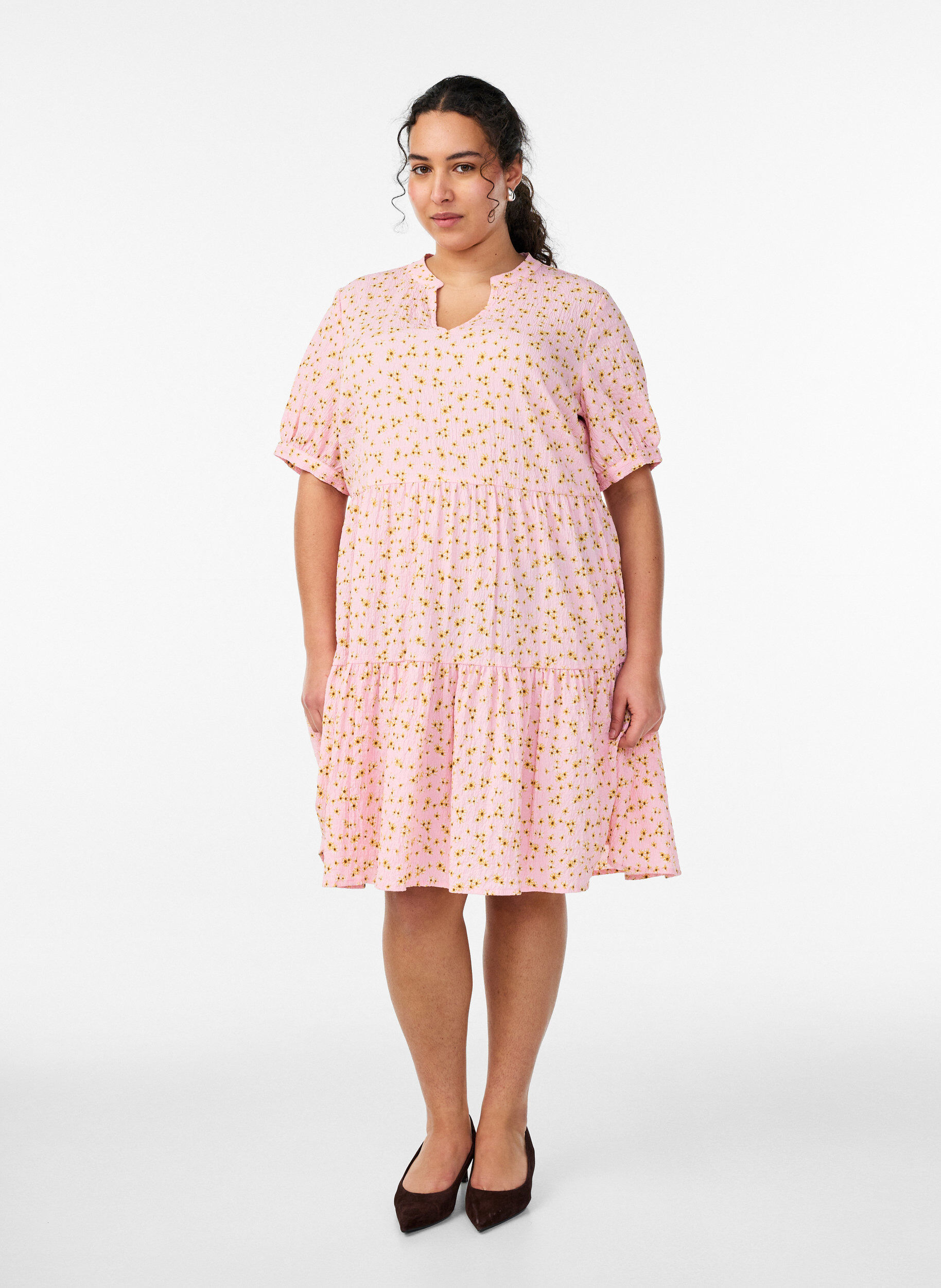 Zizzifashion Short A-line dress, Rose, Model image number 1