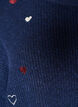 Jumper with hearts and 3/4 sleeves, Blue, Packshot image number 2