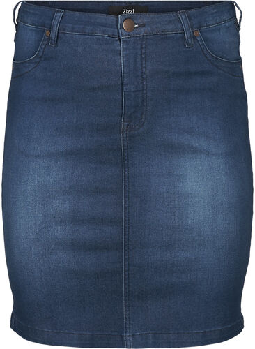 Skirt, Dark blue denim, Packshot image number 0