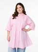 Striped tunic with 3/4 sleeves and an A-line shape, Pink, Model image number 0