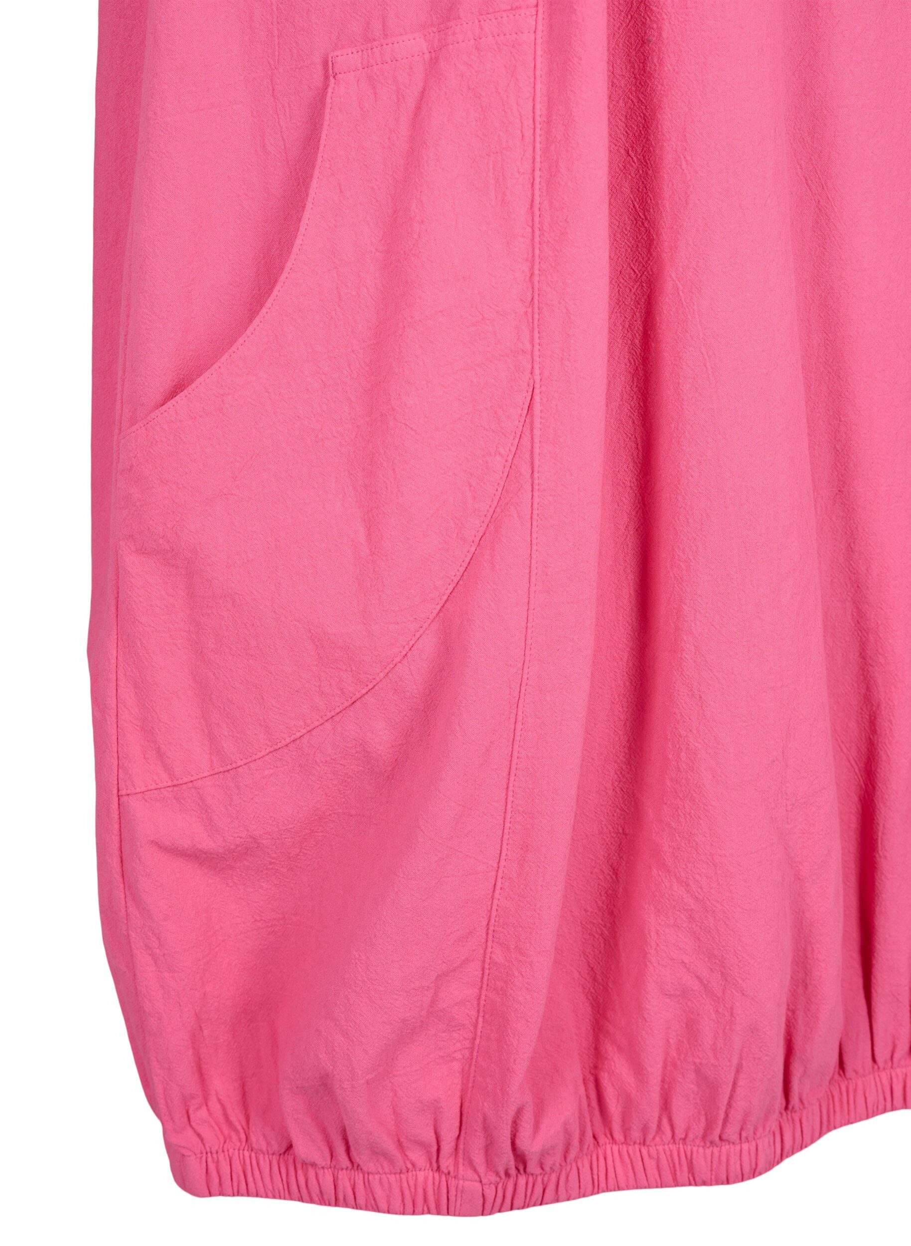Zizzifashion Short sleeve cotton dress, Pink, Packshot image number 3
