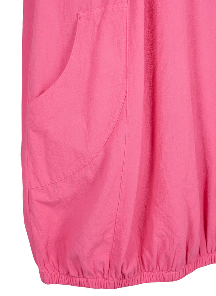 Short sleeve cotton dress, Pink, Packshot image number 3