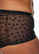Hipster period briefs in mesh with heart details, Black, Model image number 2