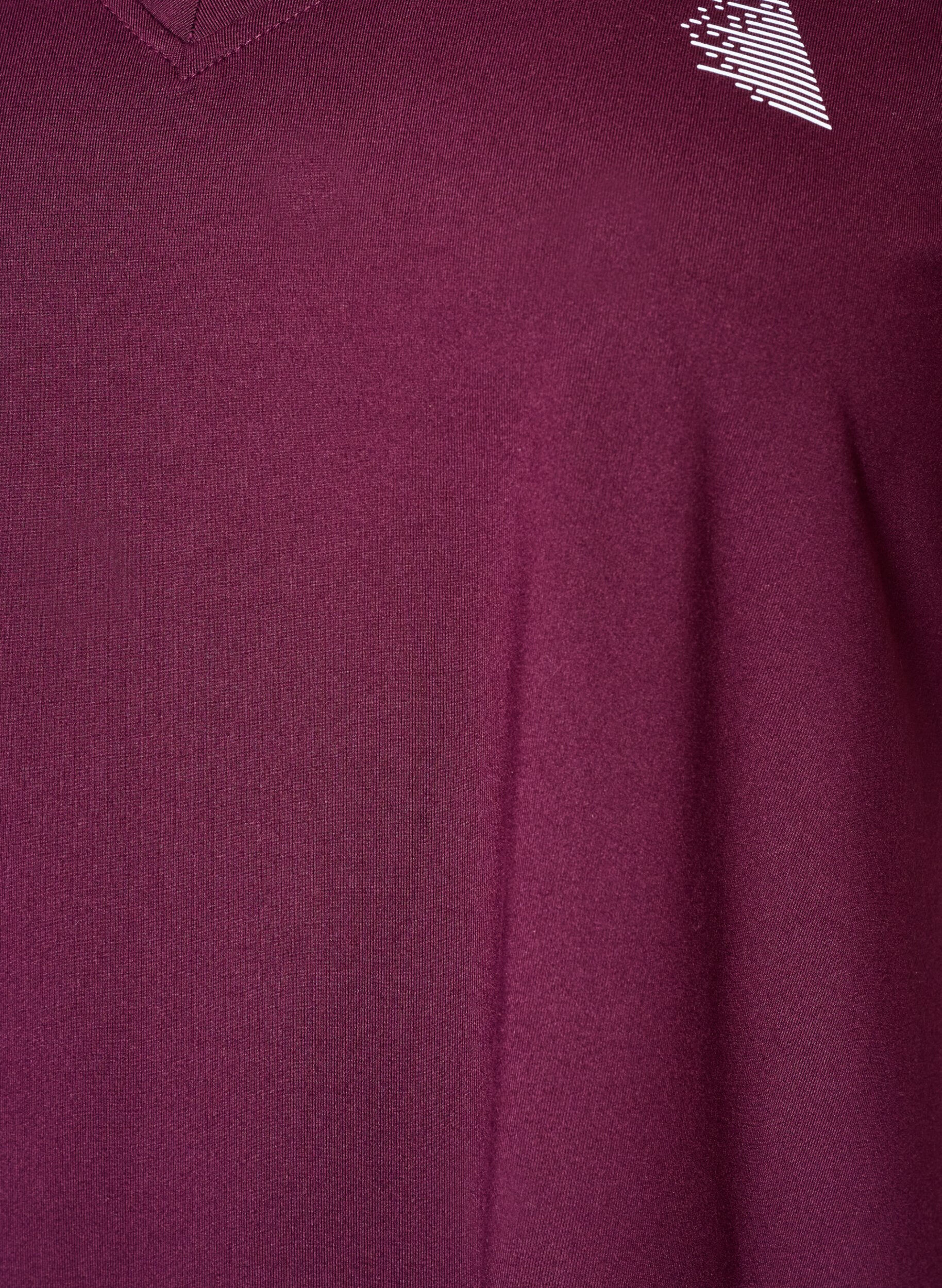 ZizzifashionLoose training t-shirt with V-neck, Purple, Packshot image number 2