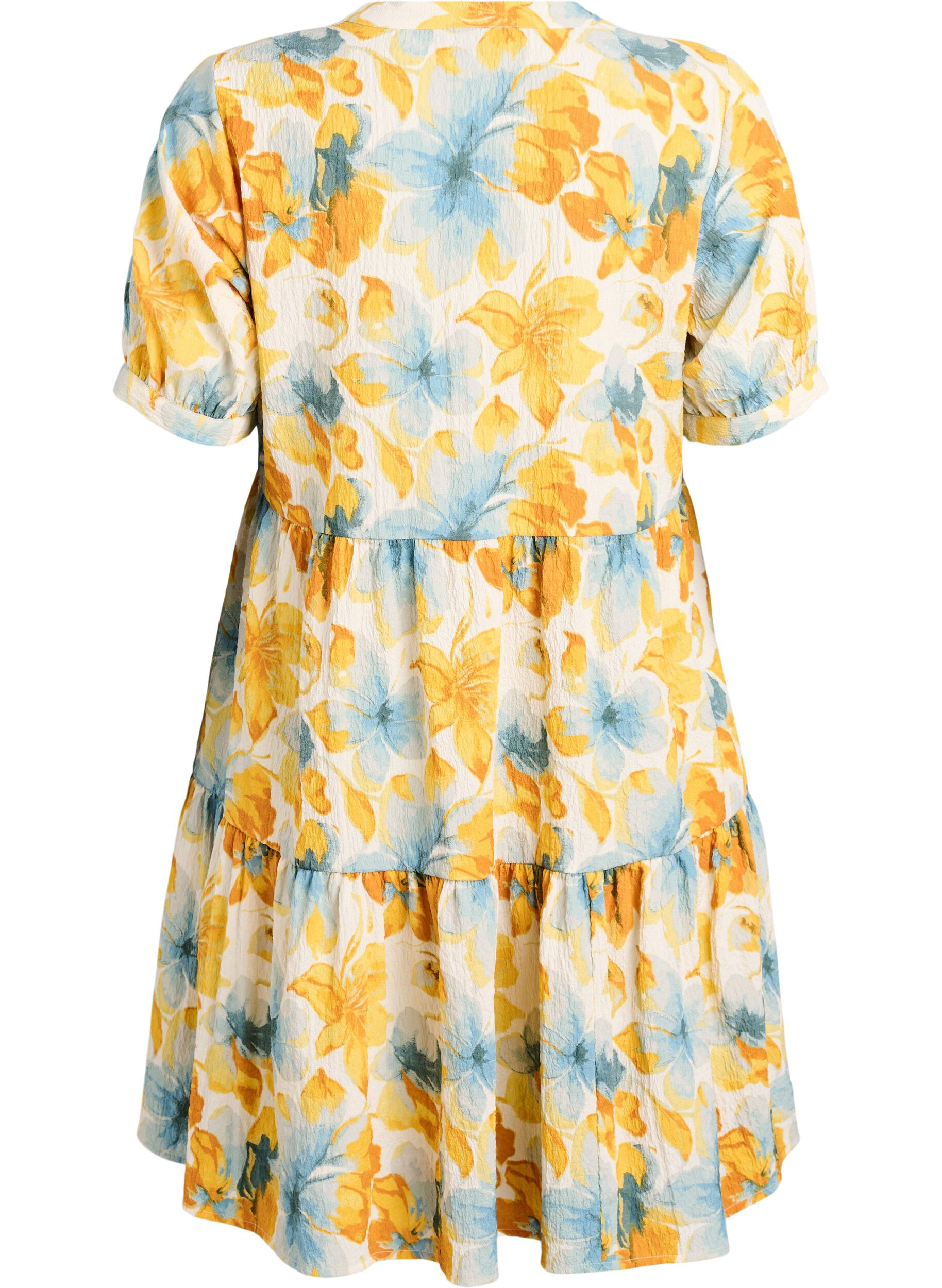 Zizzifashion Short A-line dress, Yellow, Packshot image number 1