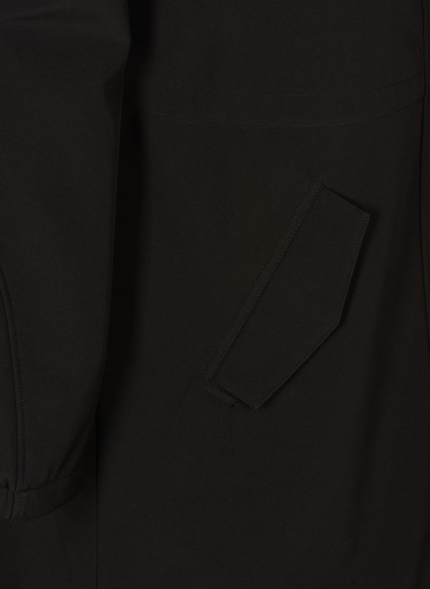 Zizzifashion Hooded softshell jacket, Black solid, Packshot image number 3