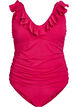 Swimsuit with ruffles and removable inserts, Cerise, Packshot image number 0