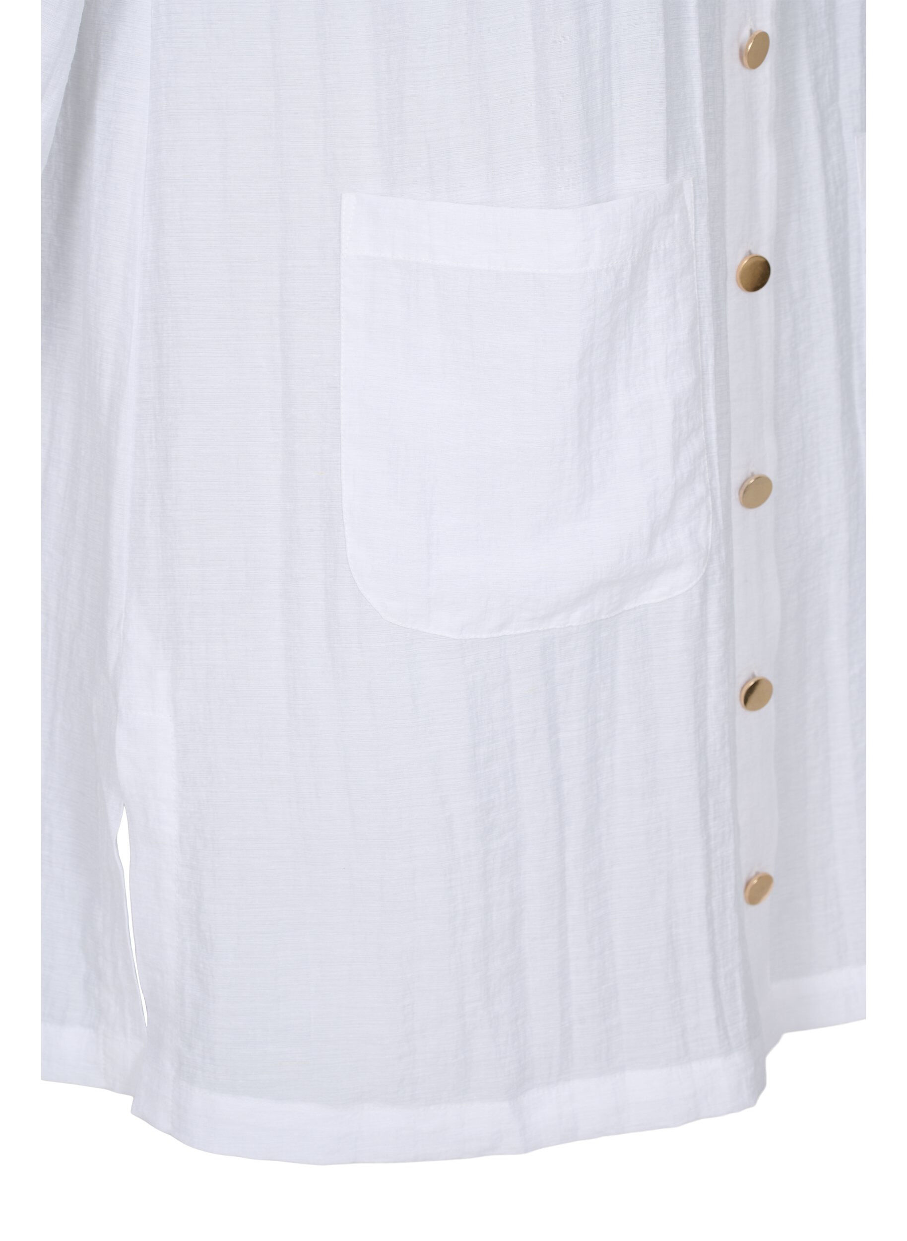 Zizzifashion Long shirt with 3/4 sleeves, Bright White, Packshot image number 3
