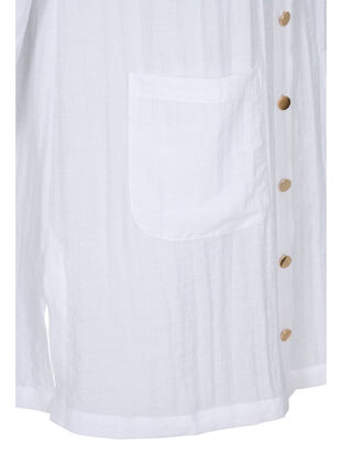 Long shirt with 3/4 sleeves, Bright White, Packshot image number 3