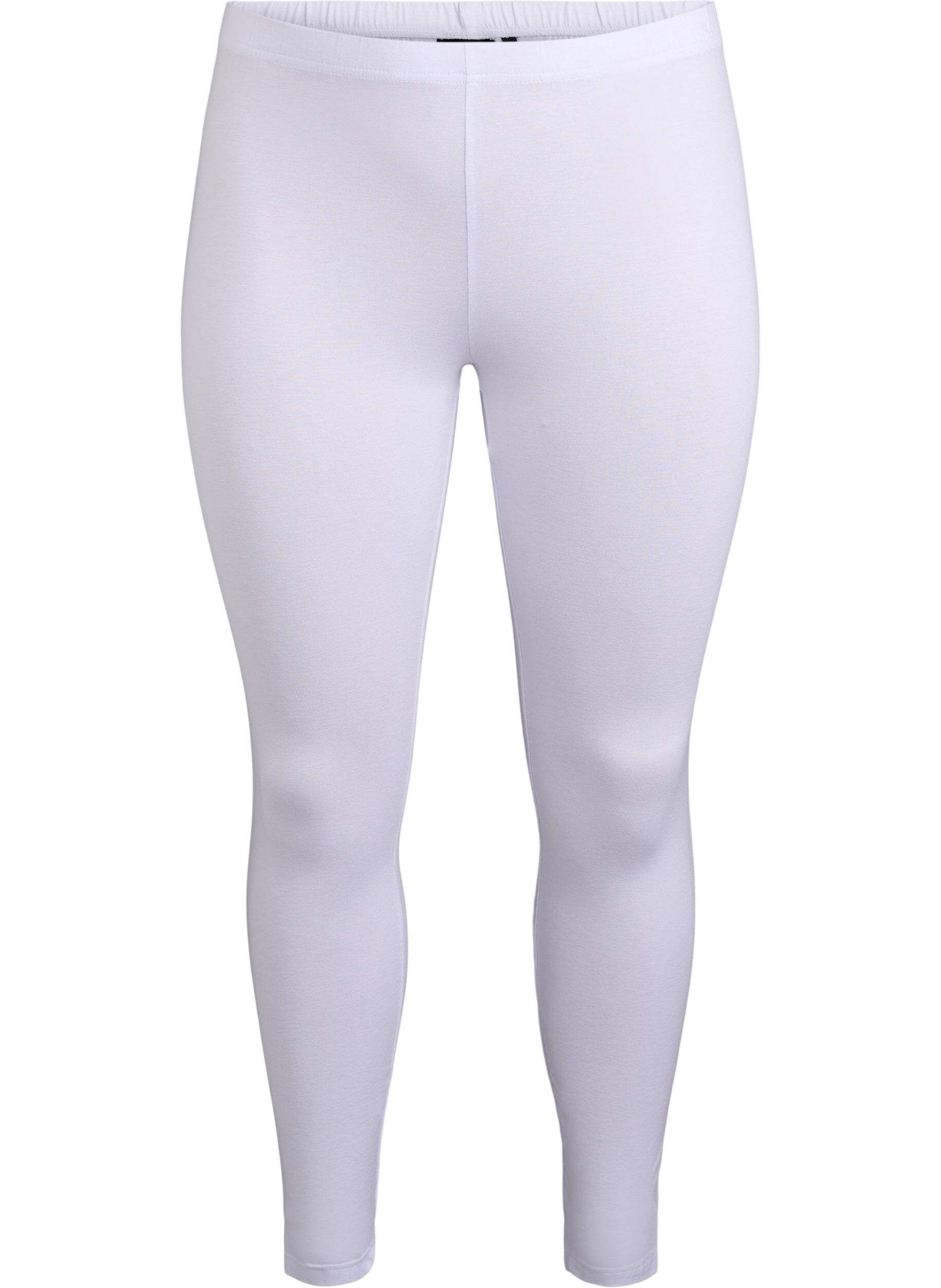 Zizzifashion Basic leggings in viscose, White, Packshot image number 0