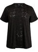 FLASH - T-shirt with eyelet pattern, Black, Packshot image number 0