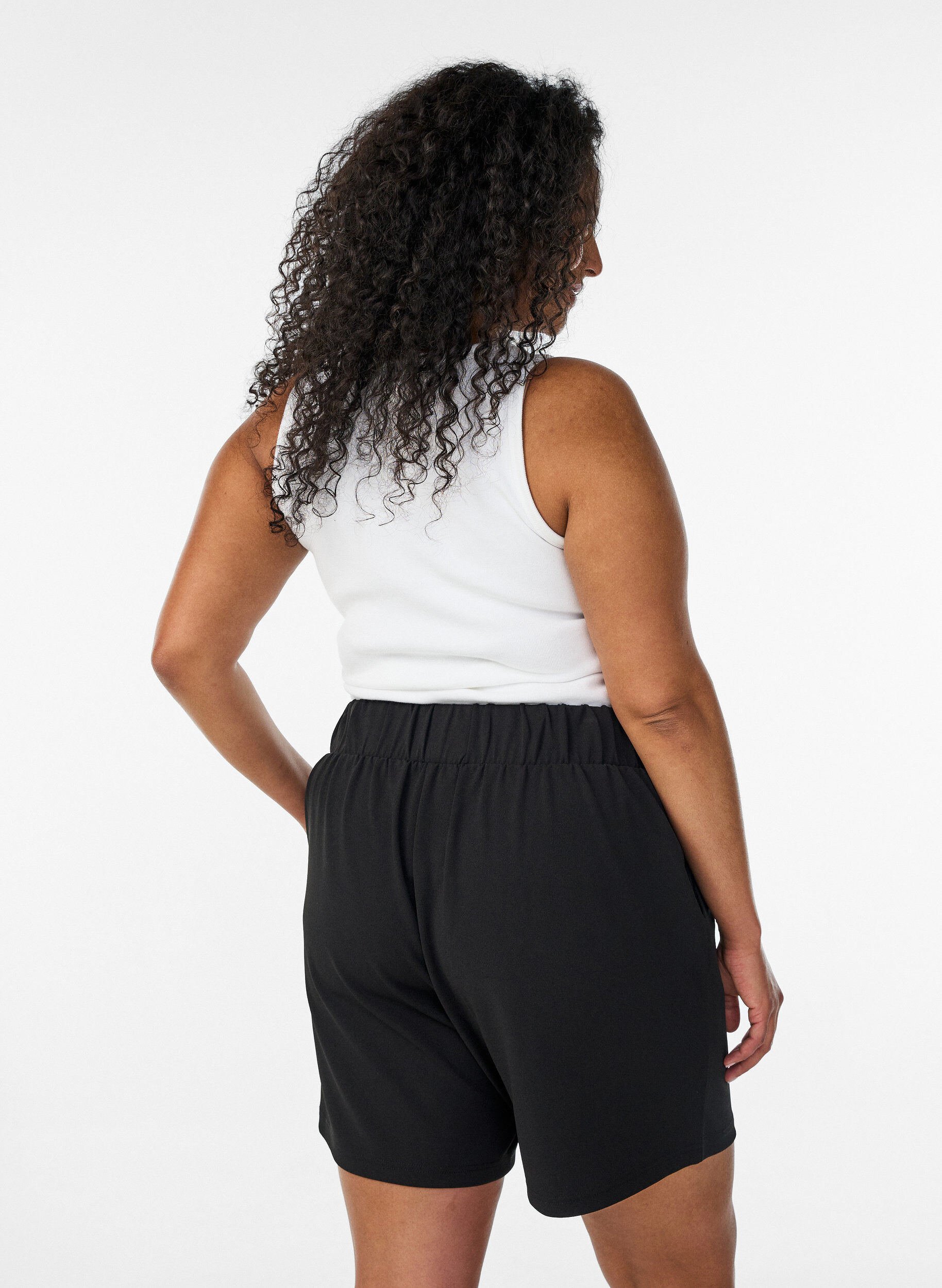 Zizzifashion Shorts with pockets and loose fit, Black, Model image number 2