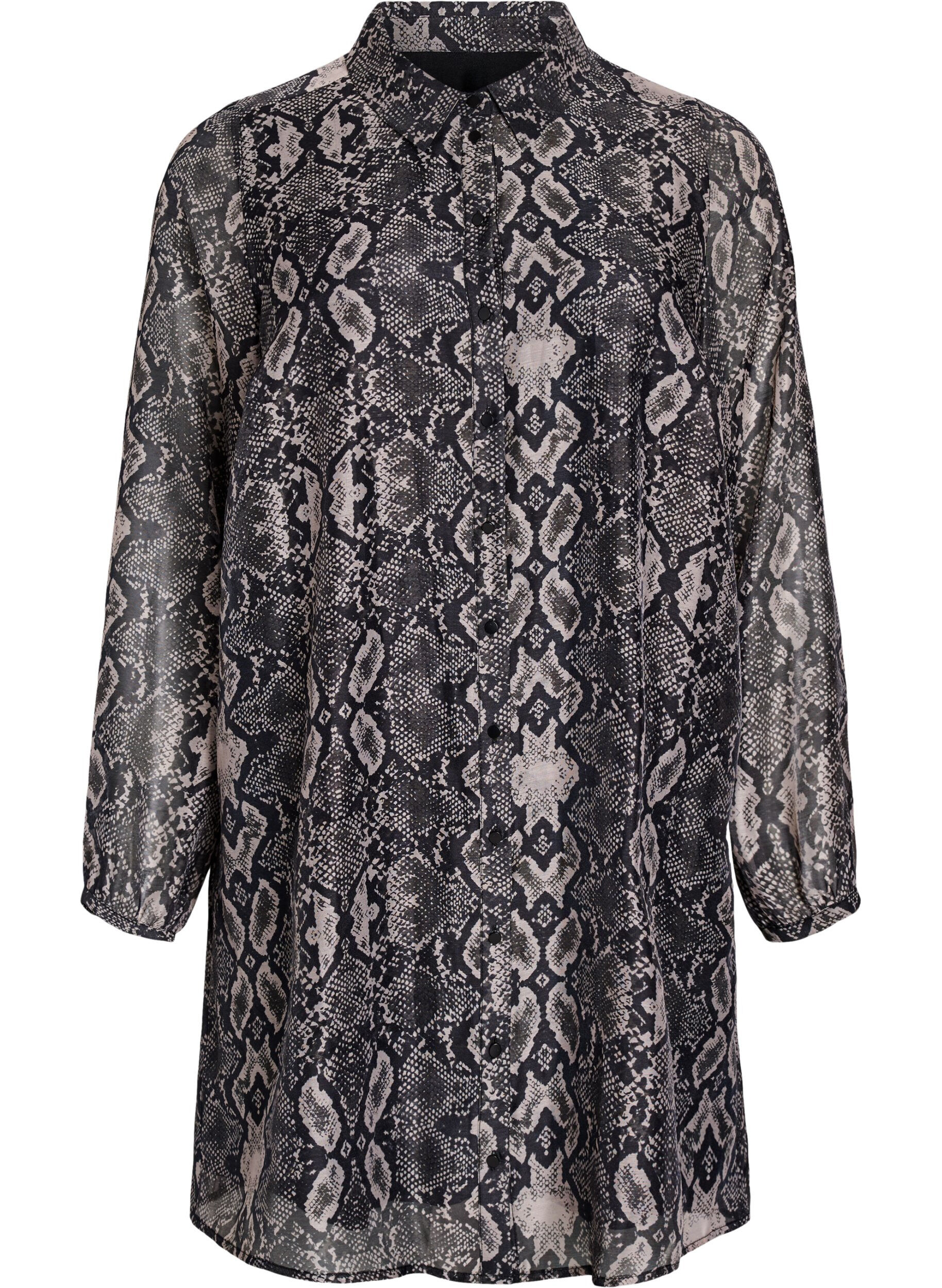 Long shirt with snake print