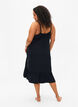 Viscose beach dress with braided straps, Black, Model image number 1