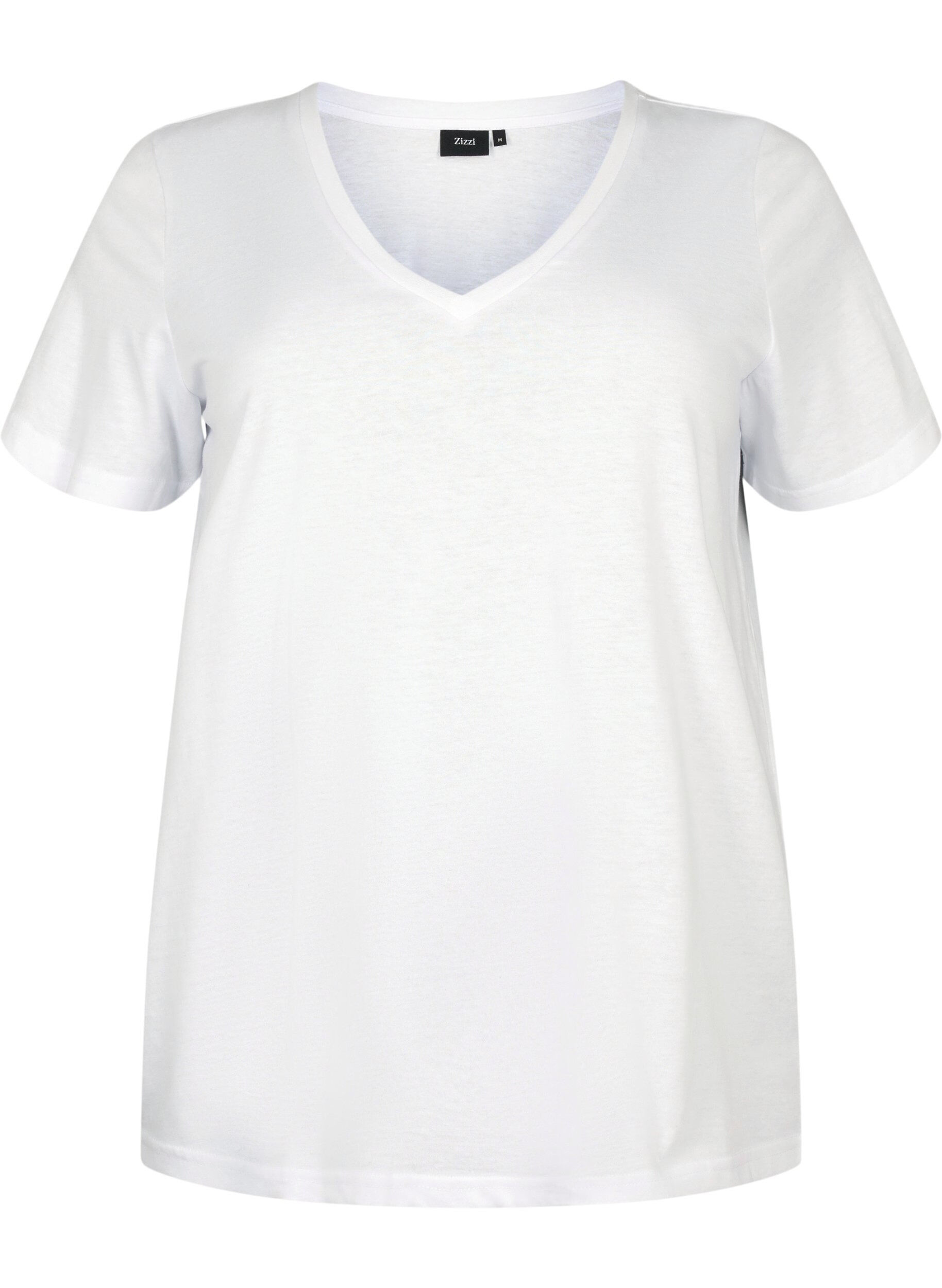 Short sleeve t-shirt with v-neckline