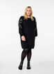 Knitted dress with embroidery details, Black Medium G. Comb, Model image number 2