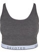 Marled bra with adjustable straps, Medium Grey Melange, Packshot image number 0