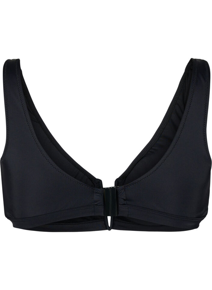 Bikini top with V-wire and removable pads, Black, Packshot image number 1