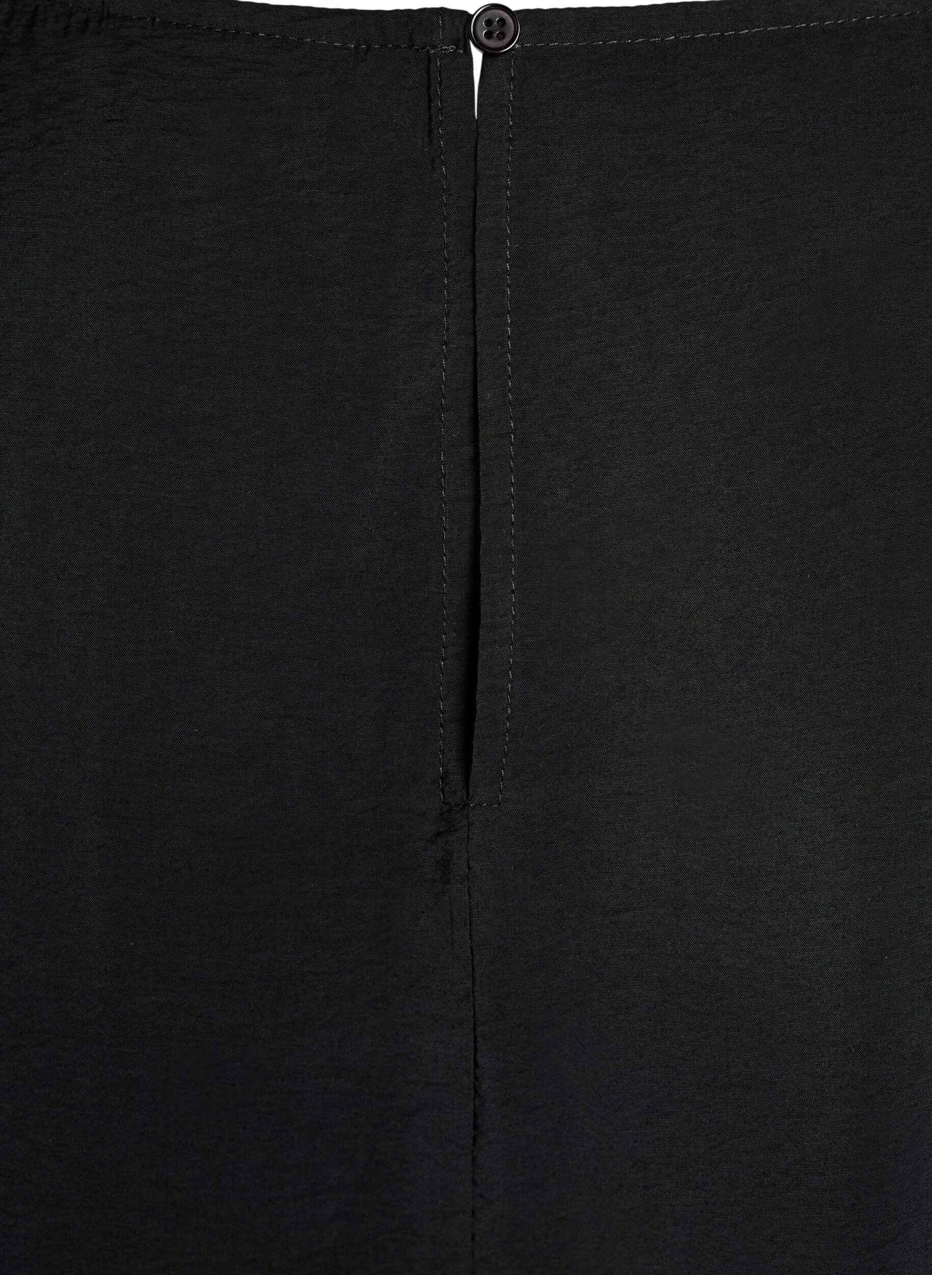 ZizzifashionTunic in viscose with lace detail, Black, Packshot image number 3