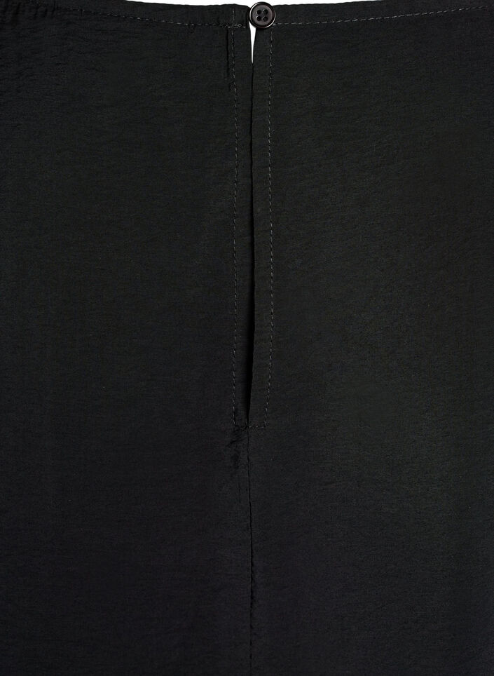 Tunic in viscose with lace detail, Black, Packshot image number 3