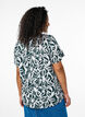 Short sleeve viscose blouse with print, Green, Model image number 2