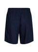 High-waisted linen and viscose shorts, Blue, Packshot image number 1