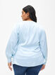 Satin party blouse with wrap, Delicate Blue, Model image number 1