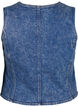 Slim fit denim vest with buttons, Blue Denim, Packshot image number 1