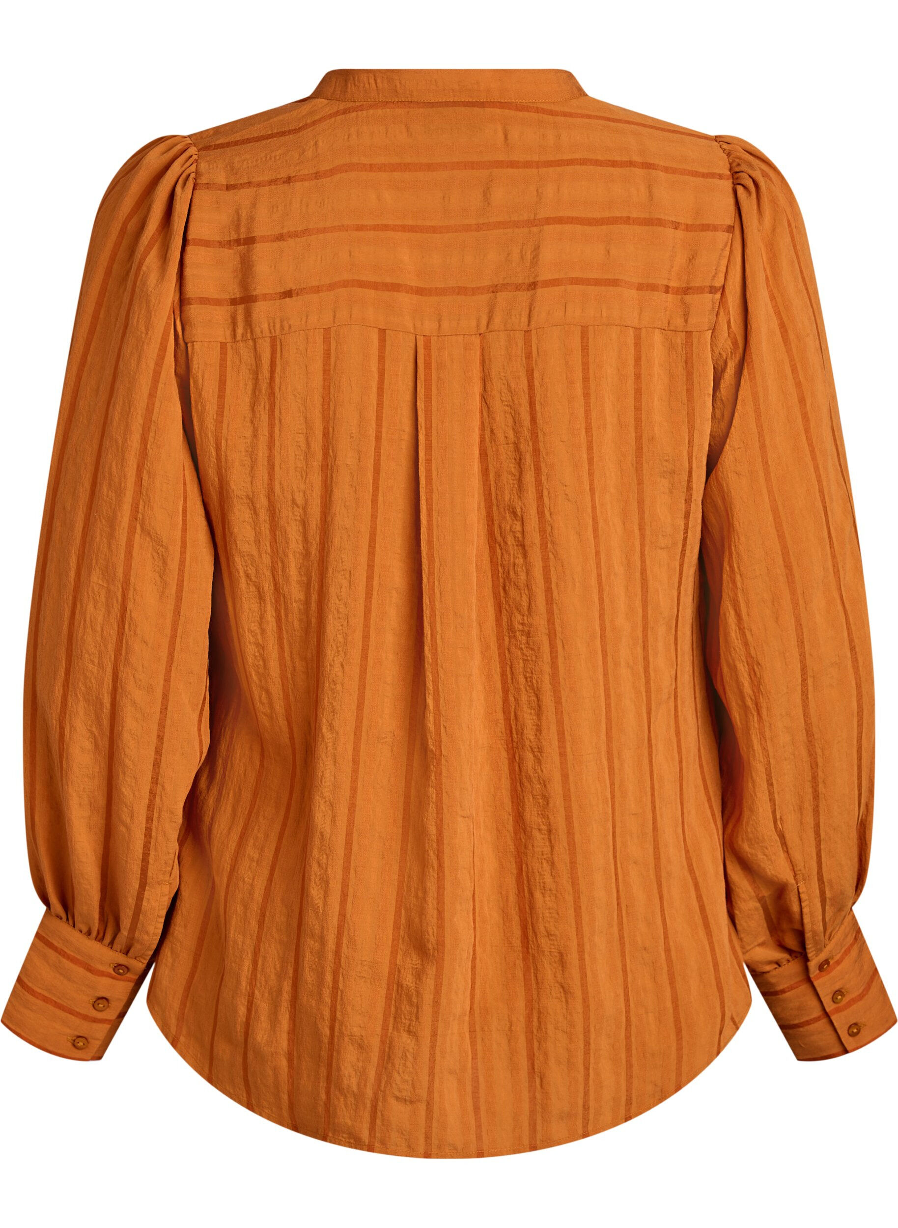 Zizzifashion Blouse with vertical stripes, Orange, Packshot image number 1