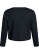Jersey cardigan with texture and tie front, Black, Packshot image number 1