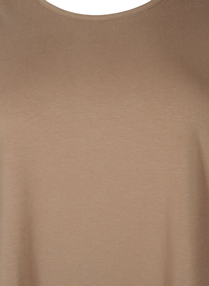 A-shape tunic with 3/4 sleeves, Shitake, Packshot image number 2