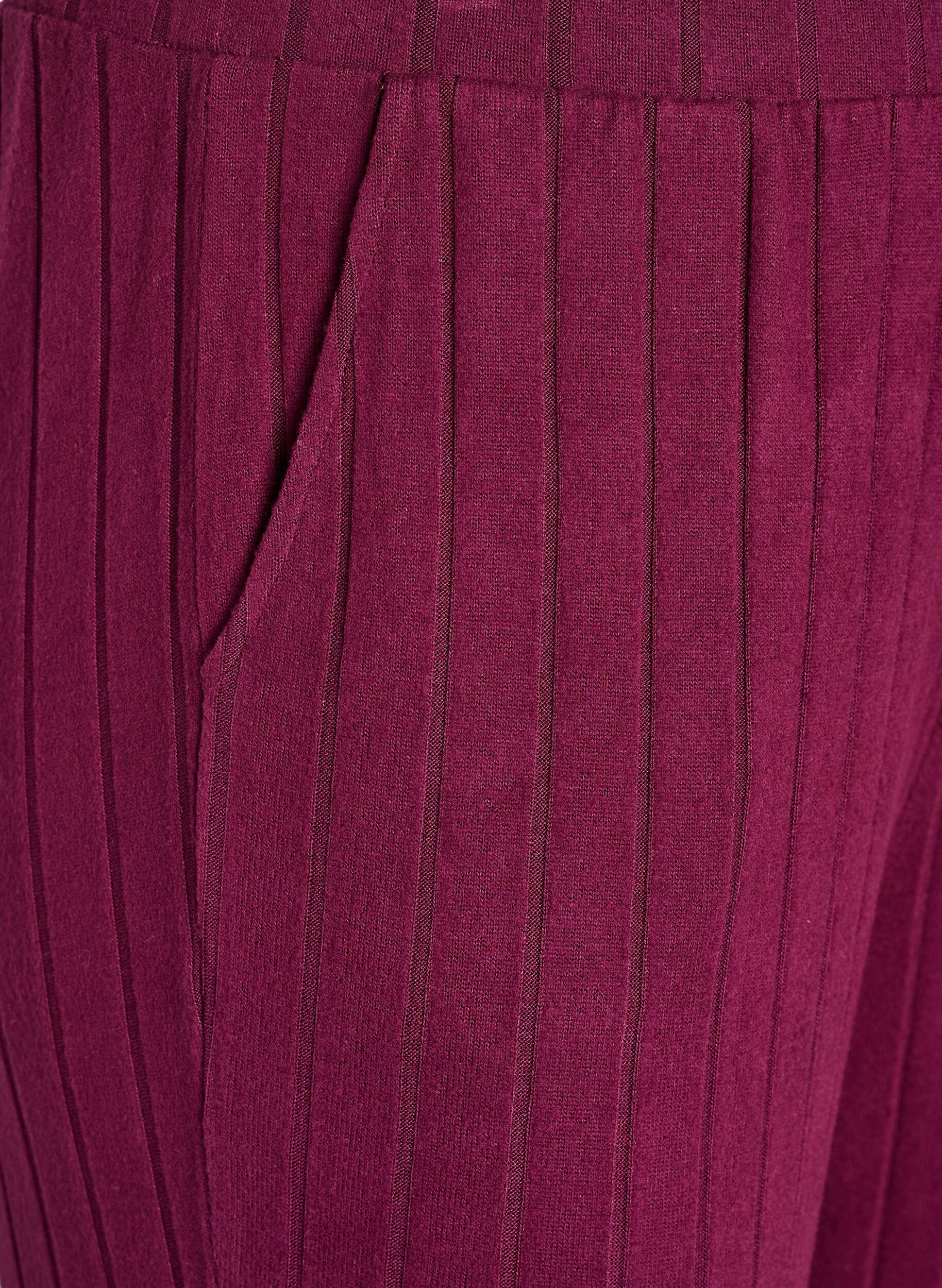 Zizzifashion Lounge trousers with pockets, Dark Bordeaux, Packshot image number 2
